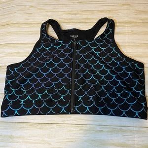 Torrid Active Zip Front Mermaid Print Sports Bra